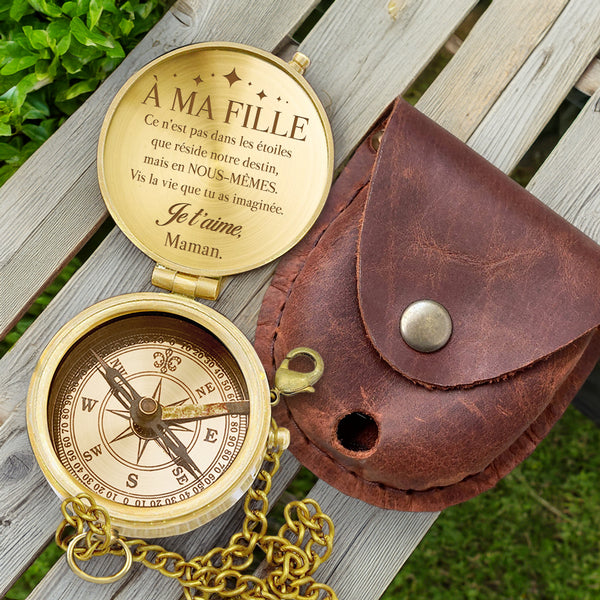 Boussole Aventure En Bronze Personnalisée Pour Fille - De Maman - Lcgpb17003
