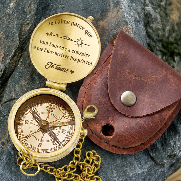 Boussole Aventure En Bronze Personnalisée Pour Couples - Lcgpb26015