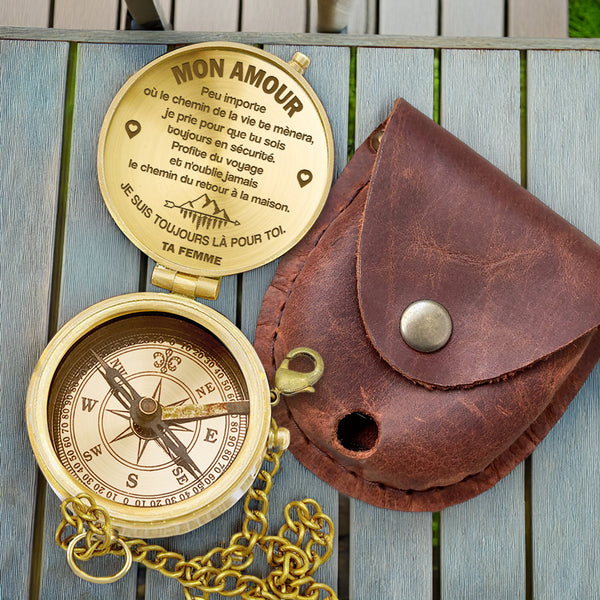 Boussole Aventure En Bronze Personnalisée Pour Amour - Lcgpb26010