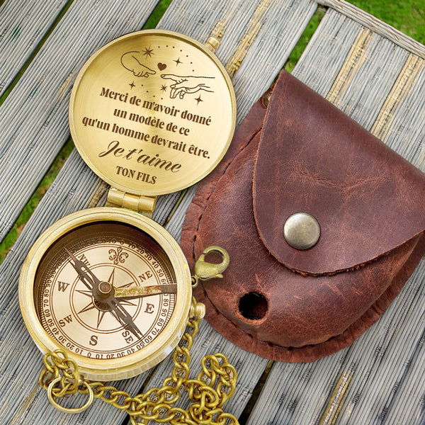 Boussole Aventure En Bronze Personnalisée Pour Papa - De Fils - Lcgpb18005