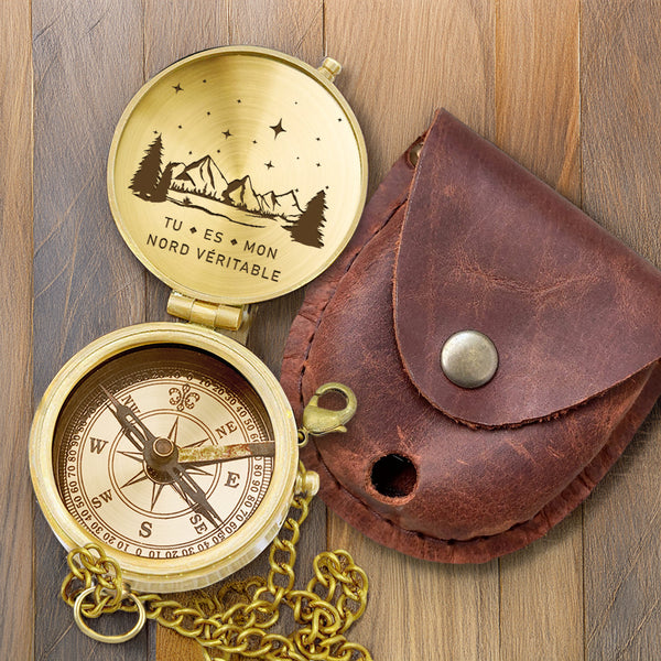 Boussole Aventure En Bronze Personnalisée Pour Homme - Lcgpb26007
