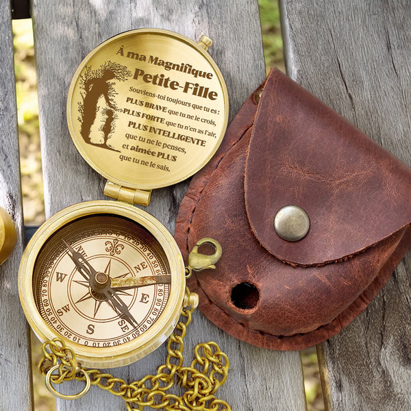 Boussole Aventure En Bronze Personnalisée Pour Petite-Fille - Lcgpb23001