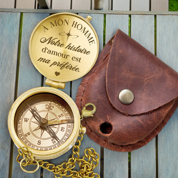 Boussole Aventure En Bronze Personnalisée Pour Homme - Lcgpb26012