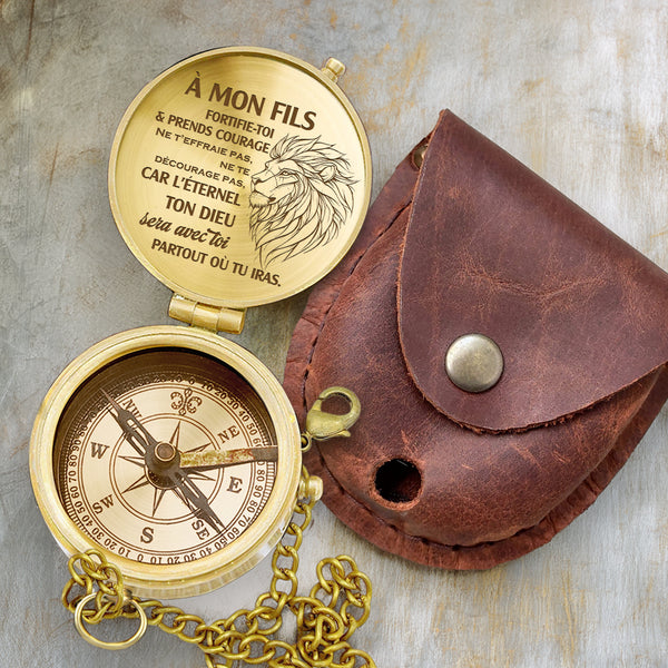 Boussole Aventure En Bronze Personnalisée Pour Fils - Lcgpb16006